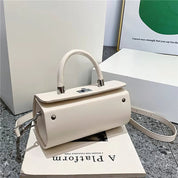 Eva | Vintage Leather Cylinder Crossbody Sling Handbag
