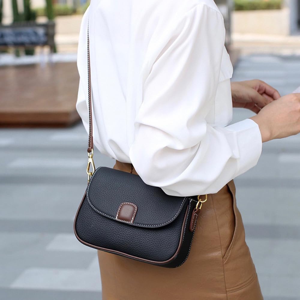 Emma | Stylish Leather Shoulder Bag with Flap