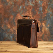Liam | Retro Leather Crossbody Laptop Travel Messenger Handbag