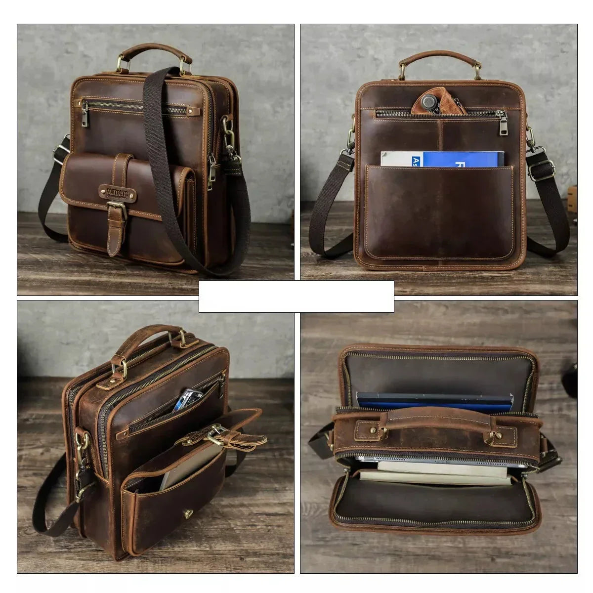 Lucas | Leather Crossbody Messenger Bag