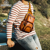 Liam | Vintage Cowhide Leather Shoulder Bag Travel Bag