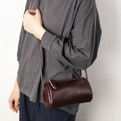 Eva | Small Vintage-Style Leather Shoulder Bag