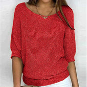 Sweater in a two -tone design for women with comfortable comfort-6