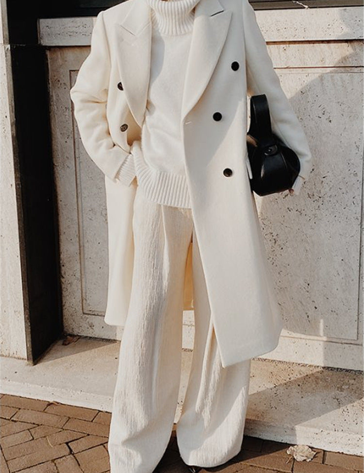 Hain | Women's Double-Breasted Long Trench Coat | Winter