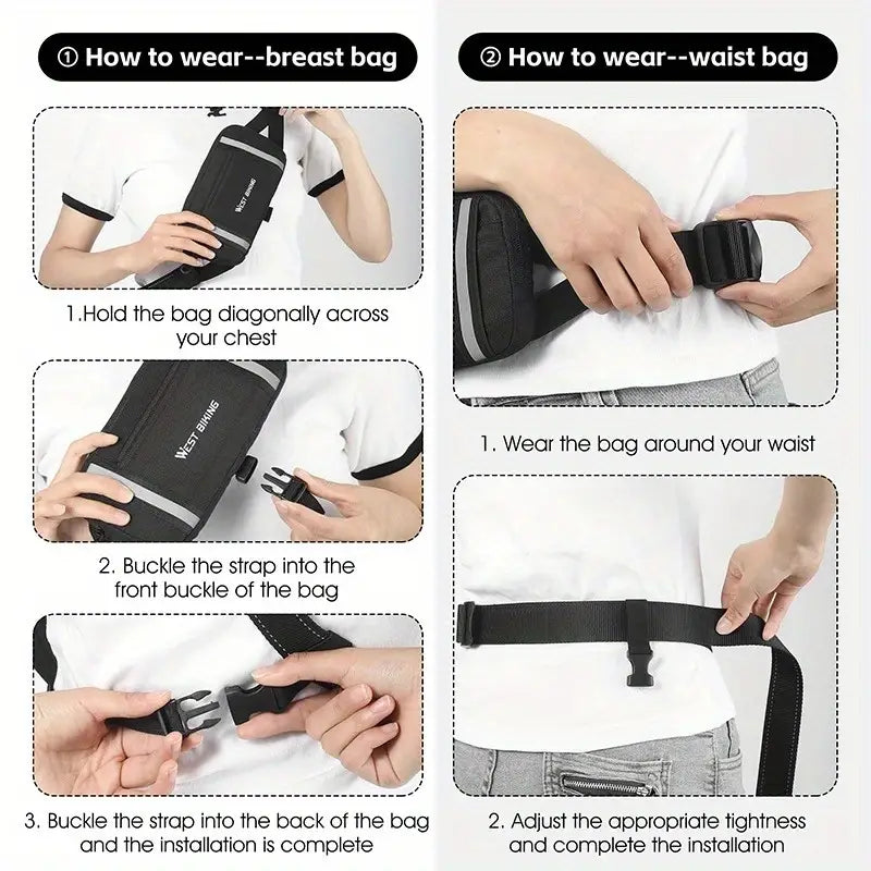 Kai | Reflective Waterproof Bicycle Crossbody Hip Bag