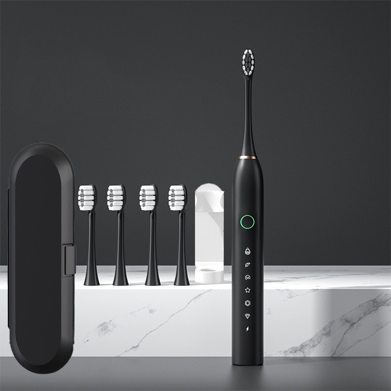 X2 black with 4 brush heads [new model] + travel box + stand