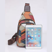 Fleur | Women's Color Block Crossbody Bag made of embossed PU Leather