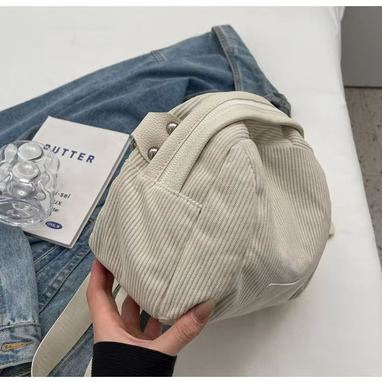 Eva | Simple Corduroy Shoulder Bag