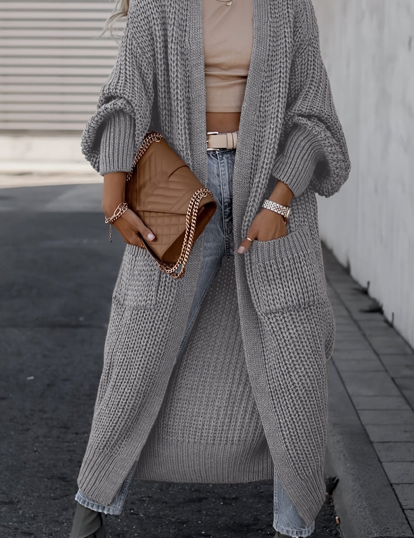 Narelle | Elegant Chunky Knit Long Cardigan