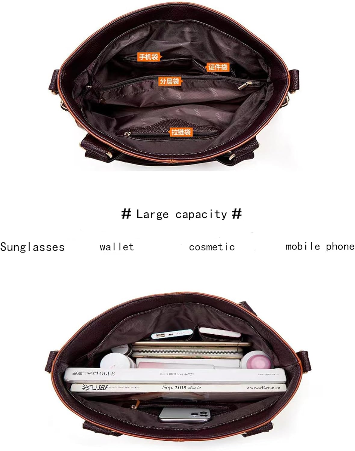 Emma | Anti-Theft Leather Shoulder Bag