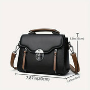 Lotte | Retro Leather Handbag with Buckle for Women