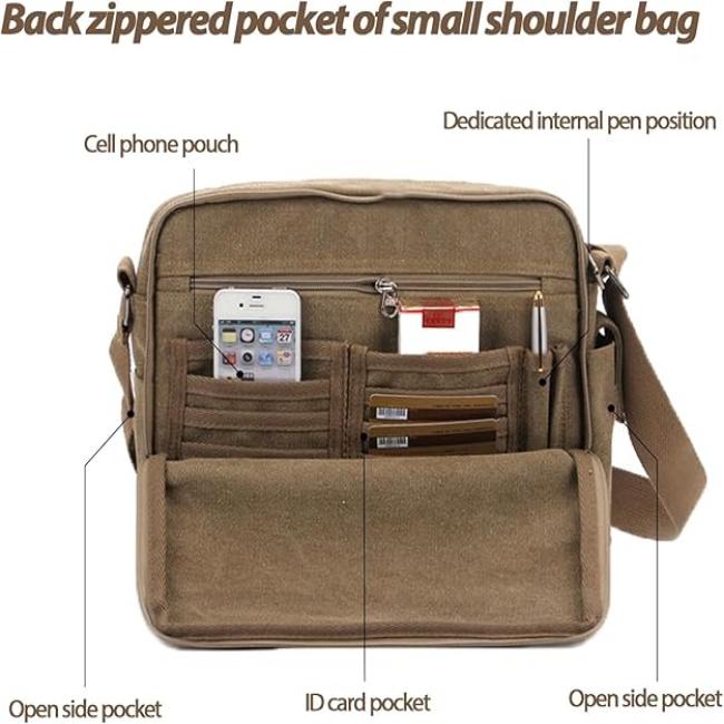 Joris | Men's Canvas Crossbody Travel Shoulder Bag