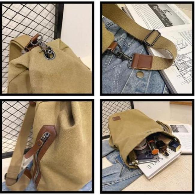 Finn | Large Vintage Canvas Shoulder Bag Travel Bag