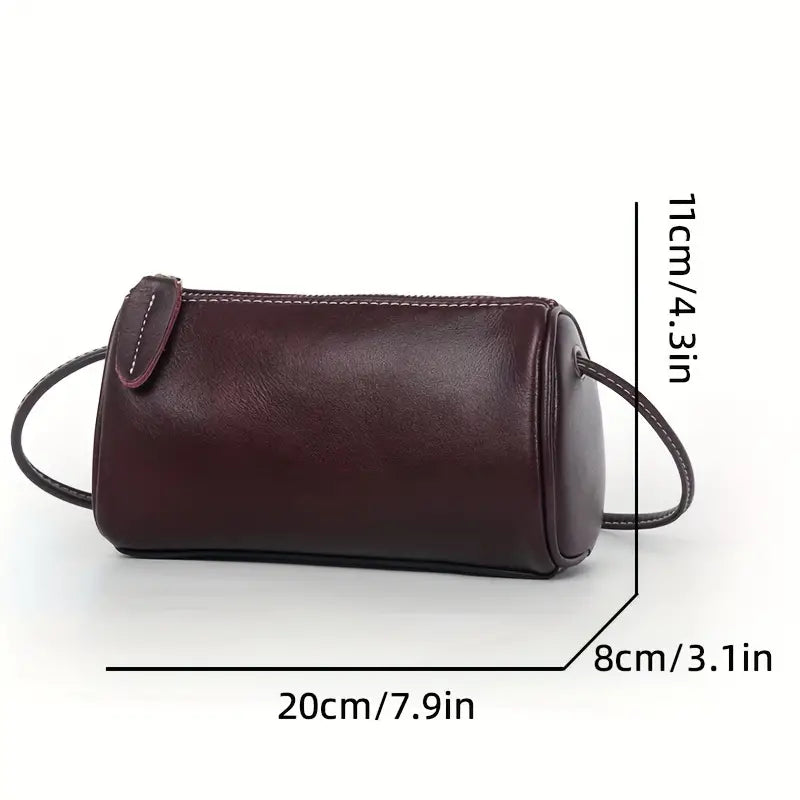Eva | Small Vintage-Style Leather Shoulder Bag