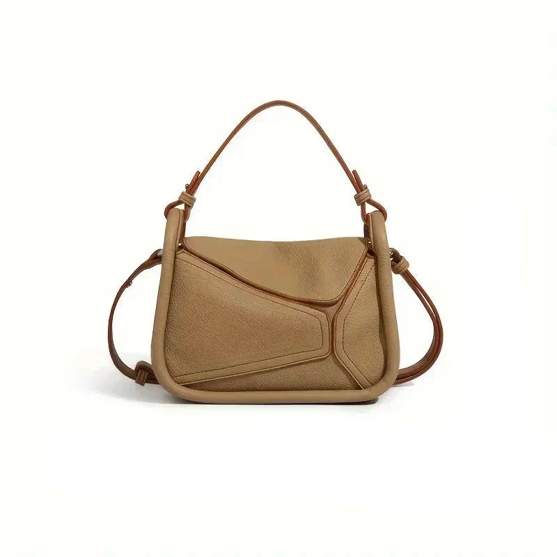 Amara | Geometric PU Leather Crossbody Sling Handbag