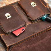 Liam | Retro Leather Crossbody Laptop Travel Messenger Handbag