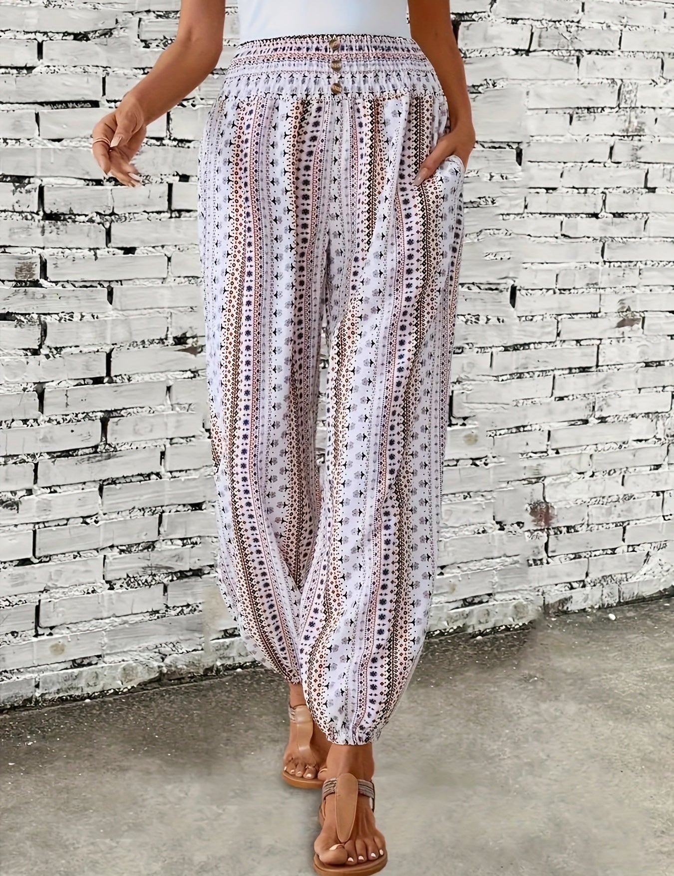 Viviana | Stylish High-Waist Printed Pants