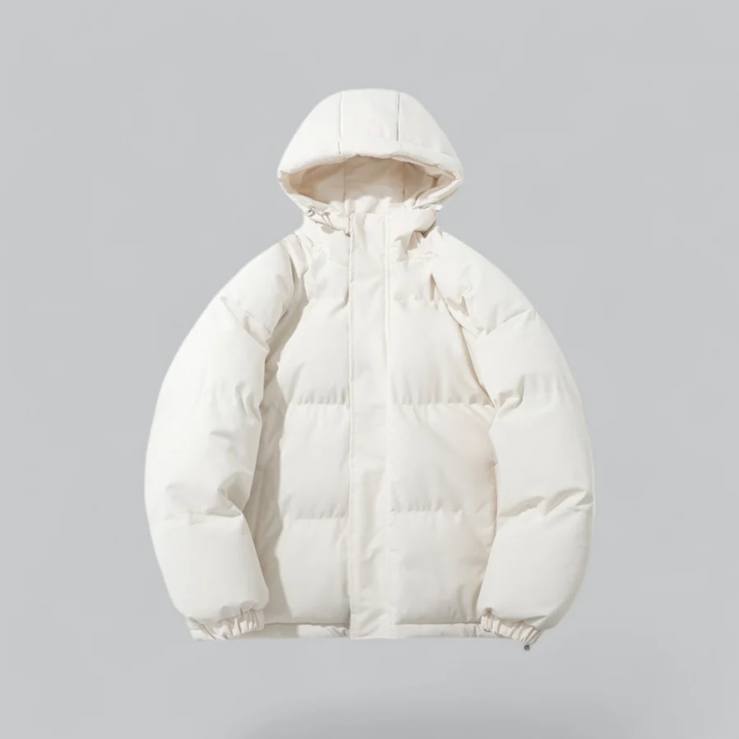 Unisex buffer short hood jacket | zipper-2