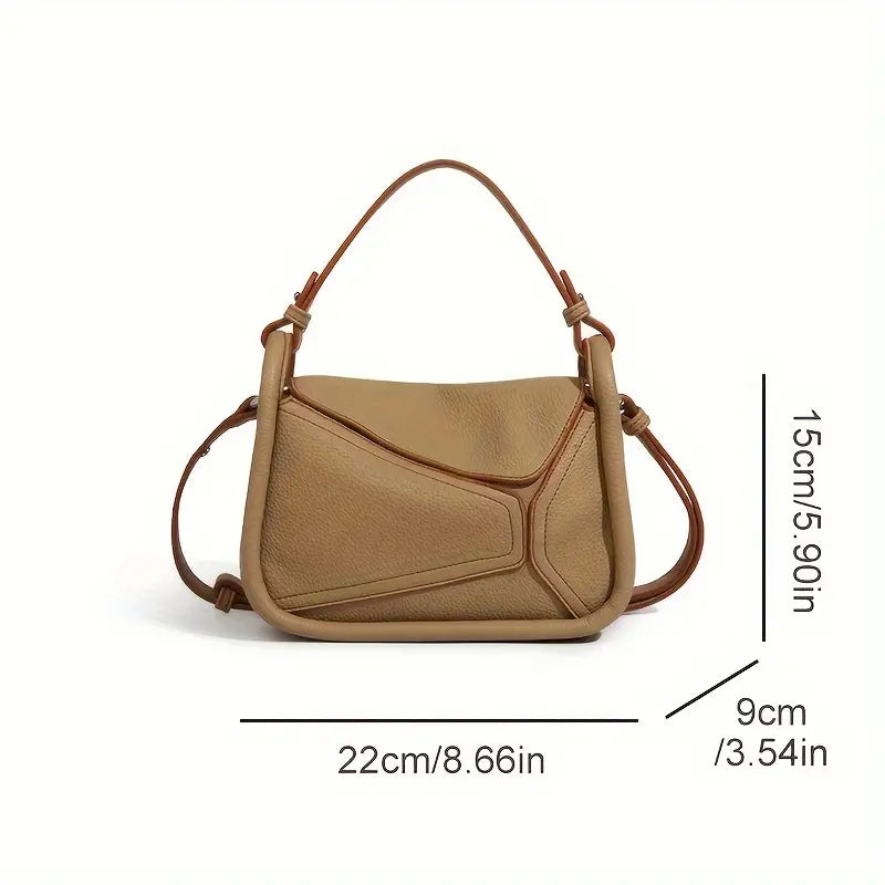 Amara | Geometric PU Leather Crossbody Sling Handbag