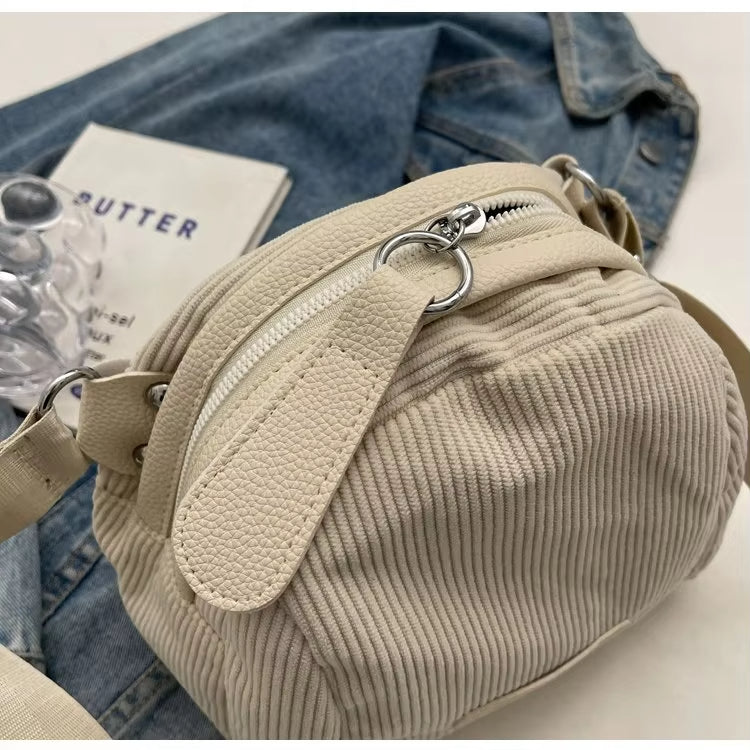 Eva | Simple Corduroy Shoulder Bag