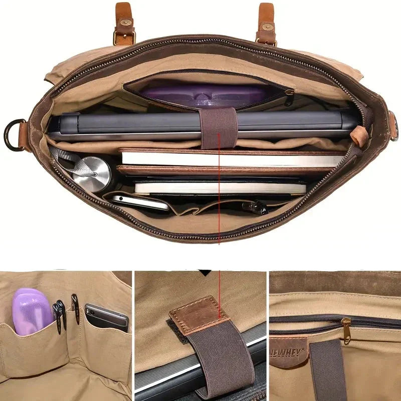 Jack | Vintage Water-Repellent Canvas Shoulder Bag Travel Bag