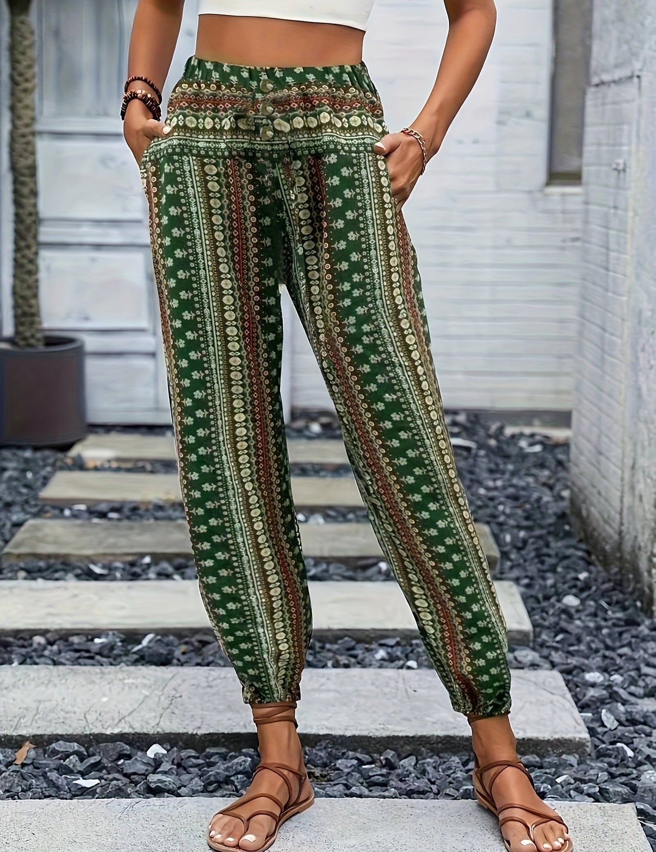 Viviana | Stylish High-Waist Printed Pants