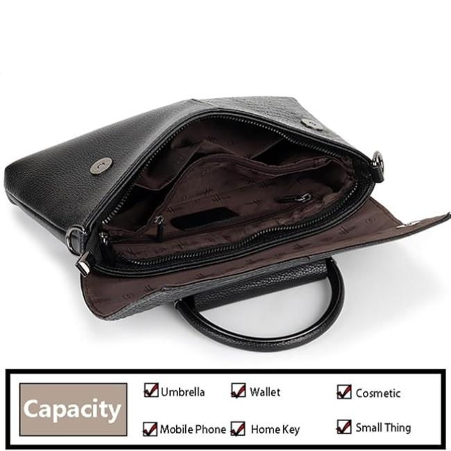 Clara | Retro Leather Shoulder Bag with Crocodile Pattern