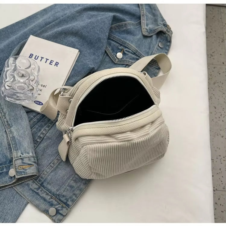 Eva | Simple Corduroy Shoulder Bag