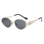 Todelle | Chic Oval Frame Sunglasses | Gold & Black | Durable Metal & Polycarbonate | Your Fashionable Shield Against the Sun