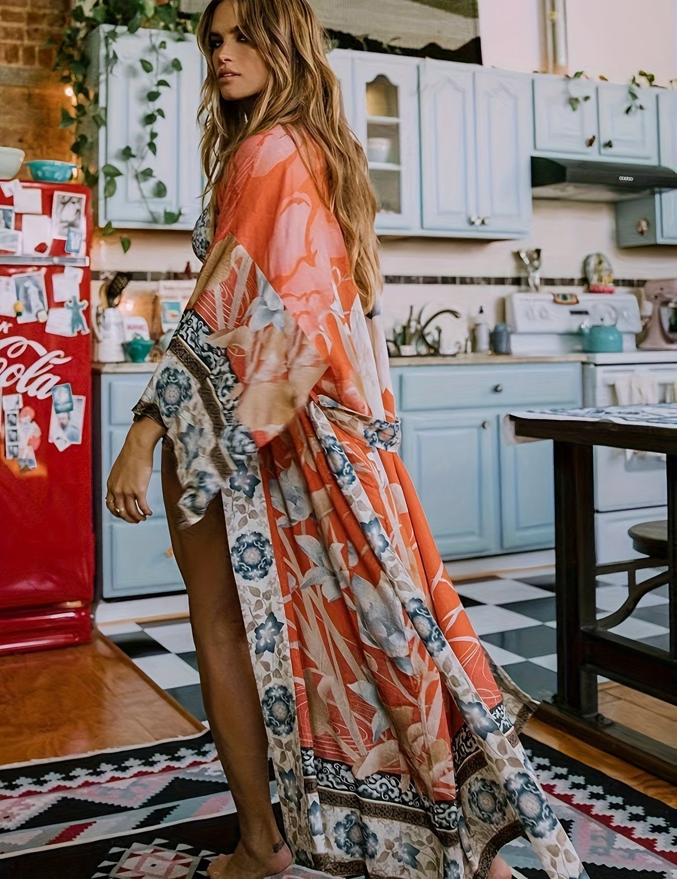 Elegant Floral Kimono - Aimee Collection