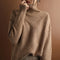 Sweater with turtleneck in modern geometric design for women-6
