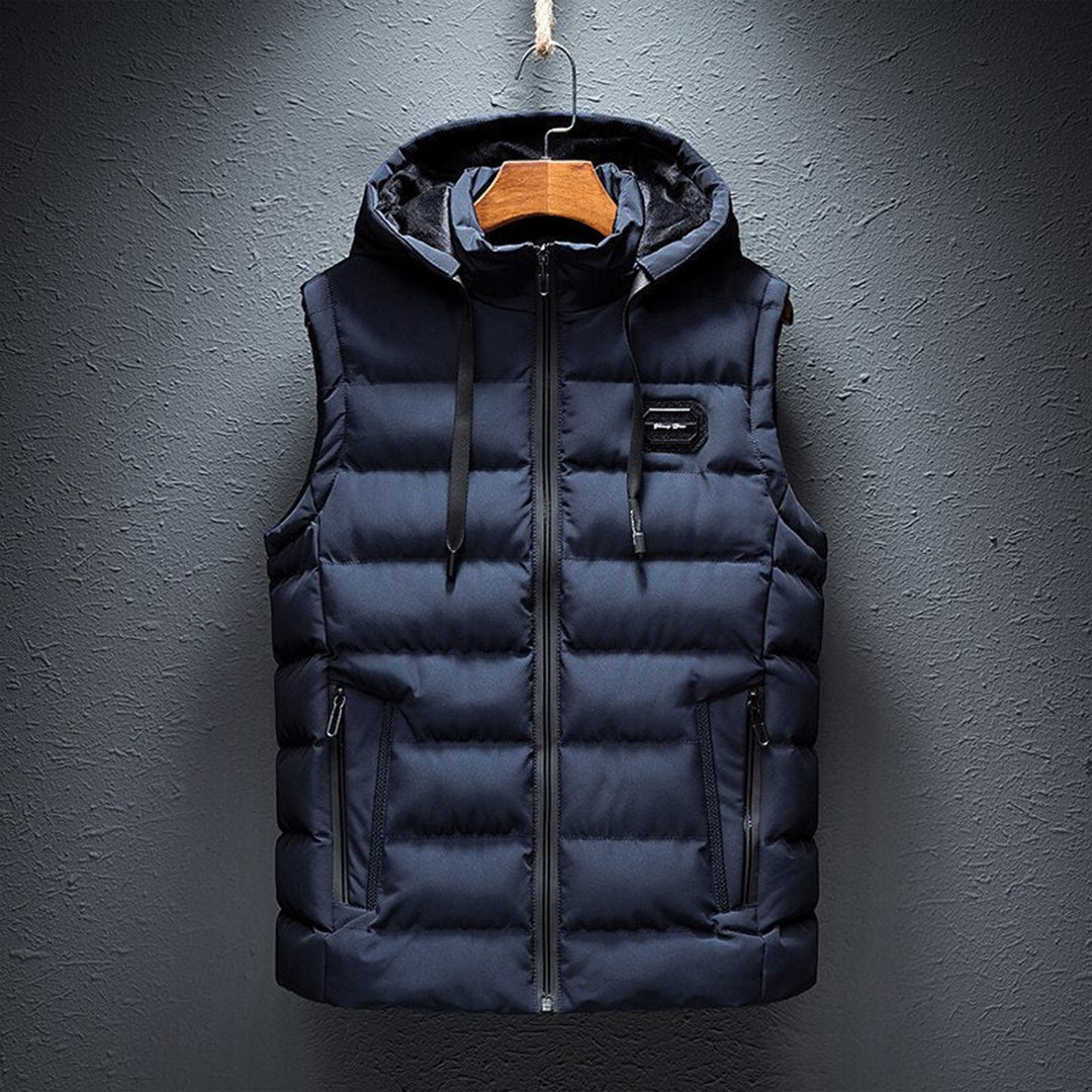Falco Bodywarmer | Casual padded body warmer with hood for men
