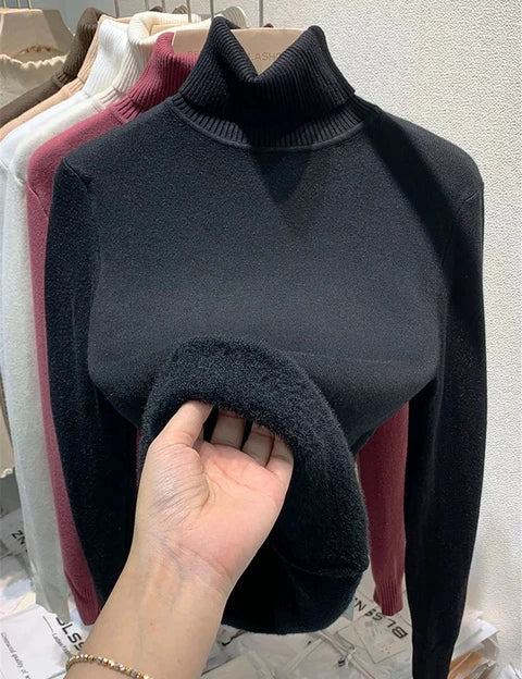 SILVY | Turtleneck Sweater Fleece Lined