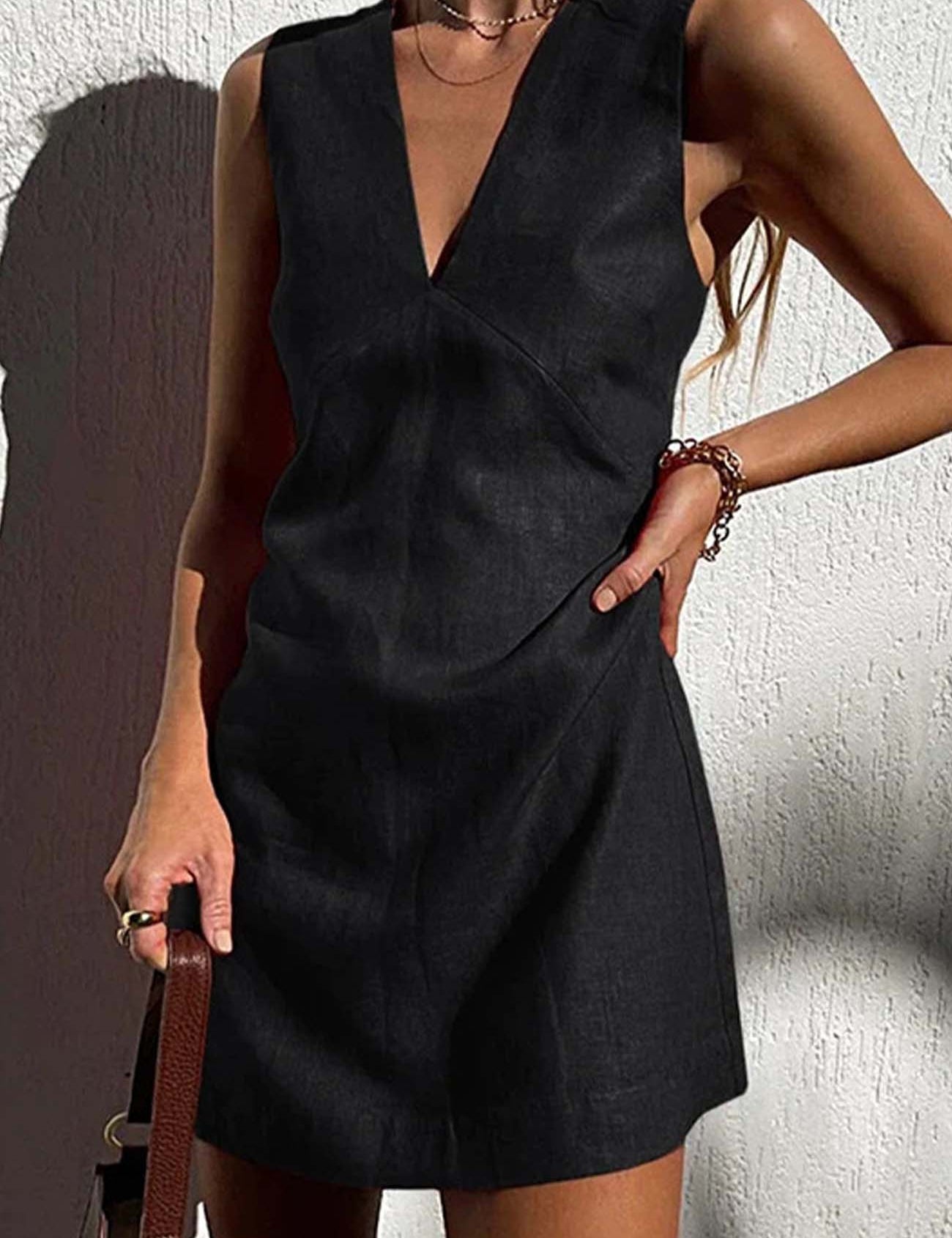 Viviane | Women's V-Neck Mini Dress