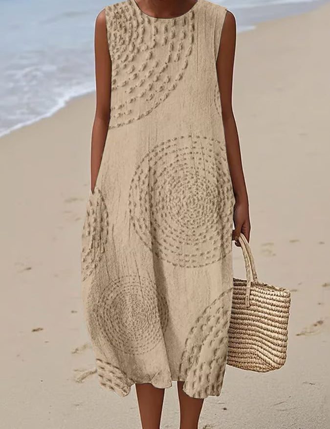Elegant Sleeveless Maxi Dress for Women - Textured Summer Dress for Formal Events and Casual Gatherings 4