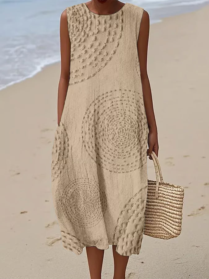 Elegant Sleeveless Maxi Dress for Women - Textured Summer Dress for Formal Events and Casual Gatherings 4