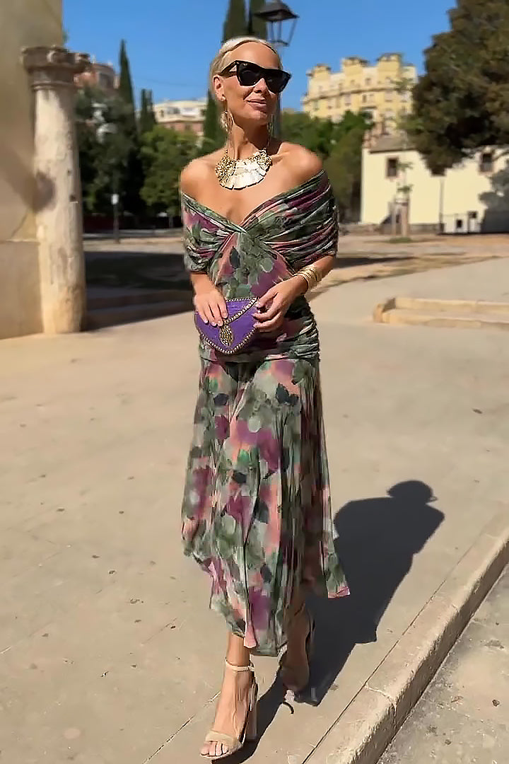 Elegant V-Neck Maxi Dress for Women - Flattering Summer Dress for Parties and Events 2