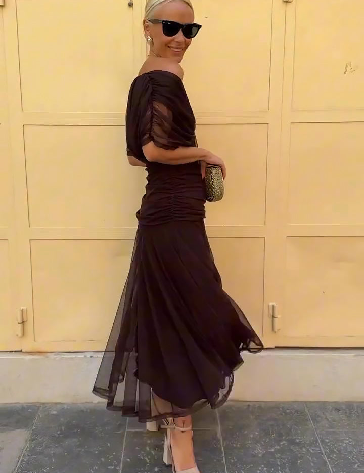 Elegant V-Neck Maxi Dress for Women - Flattering Summer Dress for Parties and Events 8