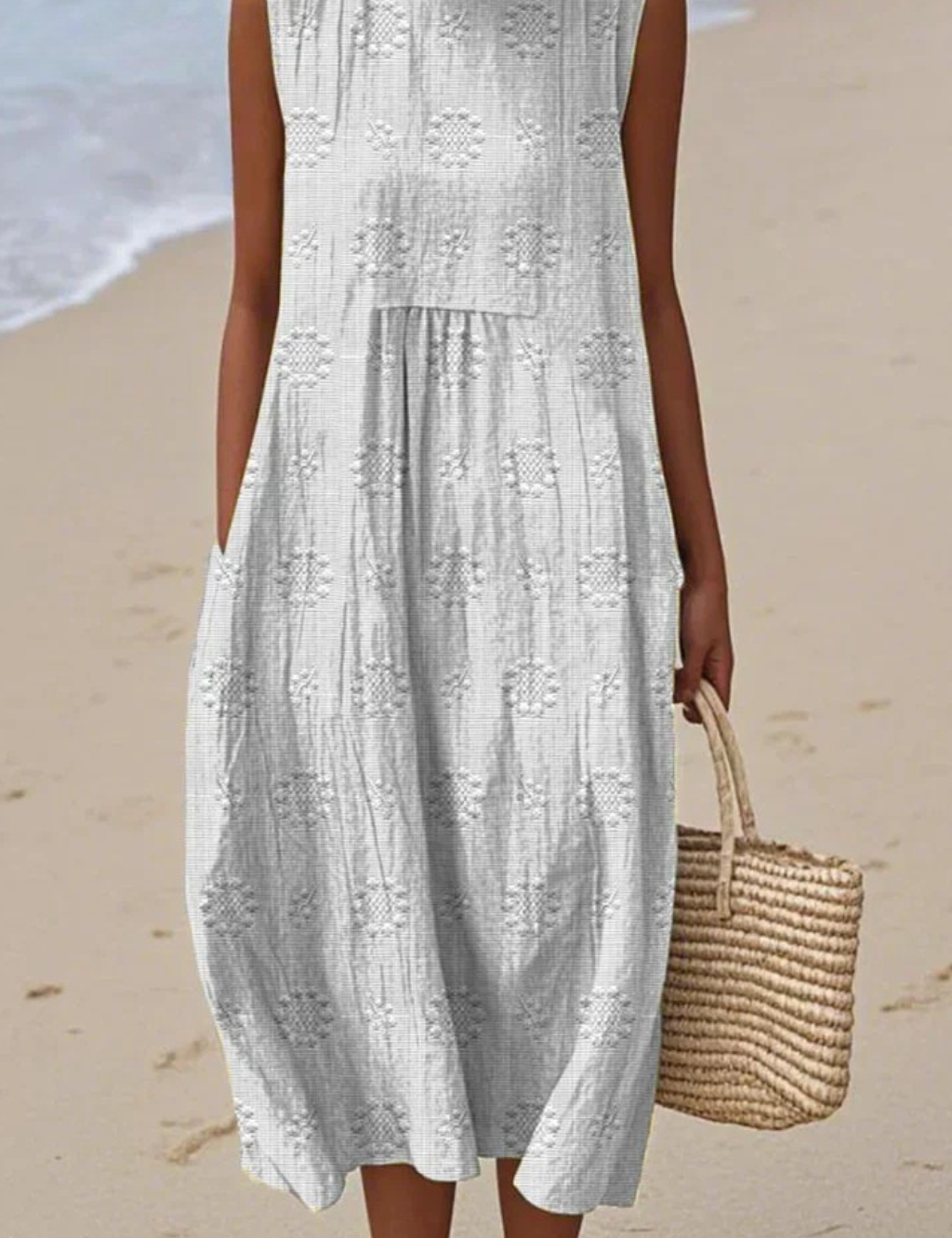 Elegant White Maxi Dress for Women - Summer Dresses with Embroidery for Effortless Style 1
