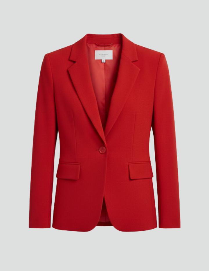 Elegant Women's Blazer with Notched Lapel and Tailored Fit for Professional and Casual Wear 1