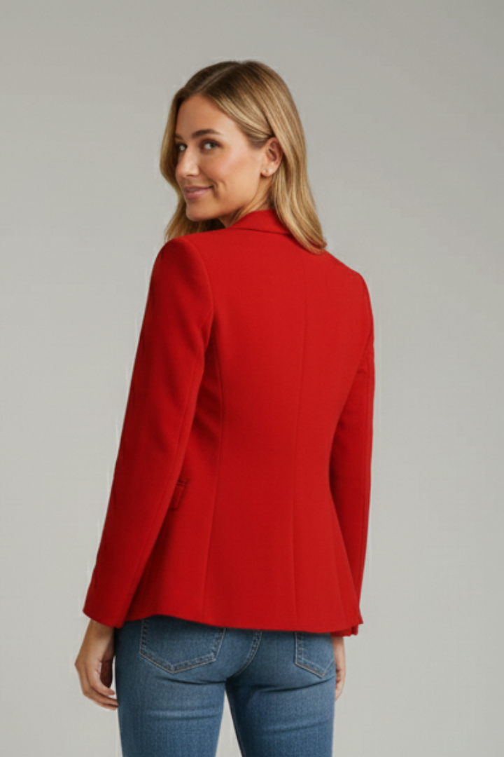 Elegant Women's Blazer with Notched Lapel and Tailored Fit for Professional and Casual Wear 4
