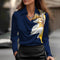 Elegant Women's Blouse with V-Neckline - Shiny Finish for Effortless Sophistication and Stylish Versatility 6