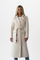 Elegant Women's Long Coat with Belt and Double-Breasted Design 0