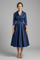 Elegant Women's Midi Dress with Wrap Neckline and Pleated Skirt for Versatile Style 0