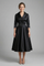 Elegant Women's Midi Dress with Wrap Neckline and Pleated Skirt for Versatile Style 8