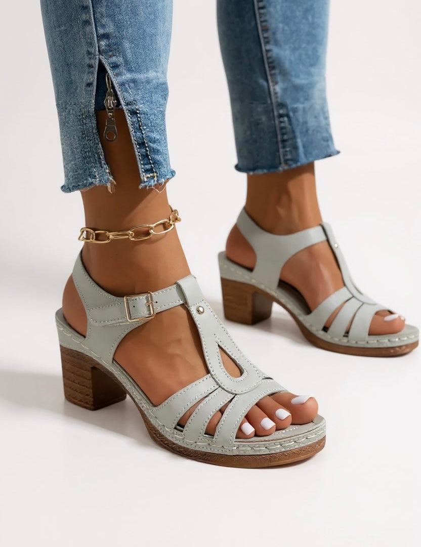 Elegant Women's Sandals with Lift Block Heel for Comfort and Style 3