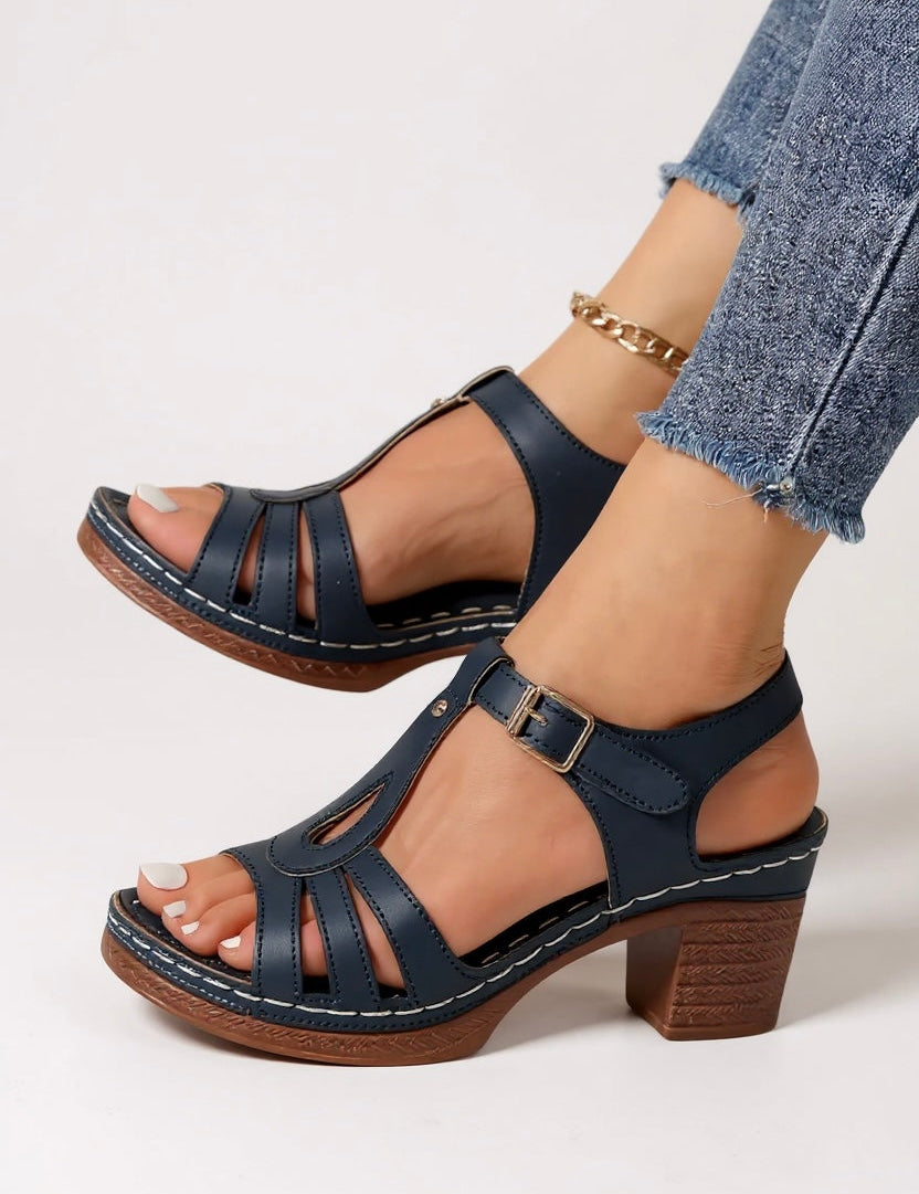 Elegant Women's Sandals with Lift Block Heel for Comfort and Style 6