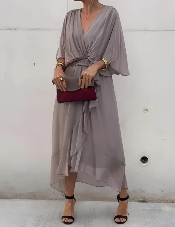 Elegant Wrap Midi Dress for Women - Flattering Summer Style 4
