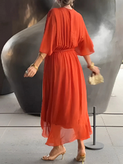 Elegant Wrap Midi Dress for Women - Flattering Summer Style 6