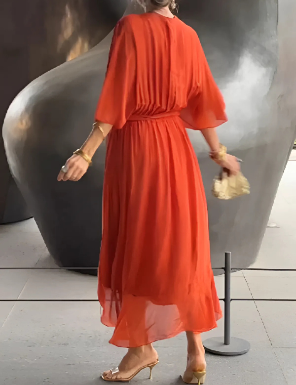 Elegant Wrap Midi Dress for Women - Flattering Summer Style 6
